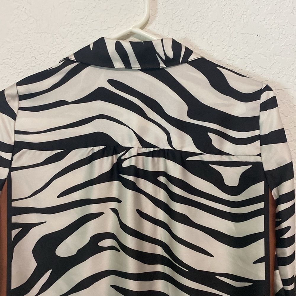 DREW Anthropologie Button Up Blouse Mix Print Size Long Sleeve Extra Small - Picture 8 of 13